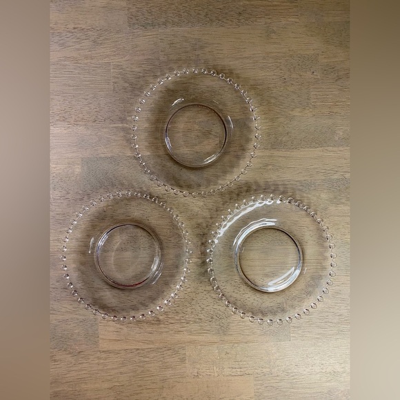 Imperial Candlewick Bread and Butter Plates Set of 3 Vintage Glass 7‎ in - Picture 3 of 3